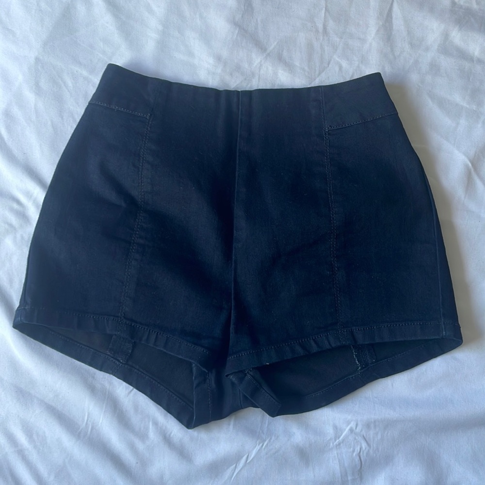 Denim high waisted shorts